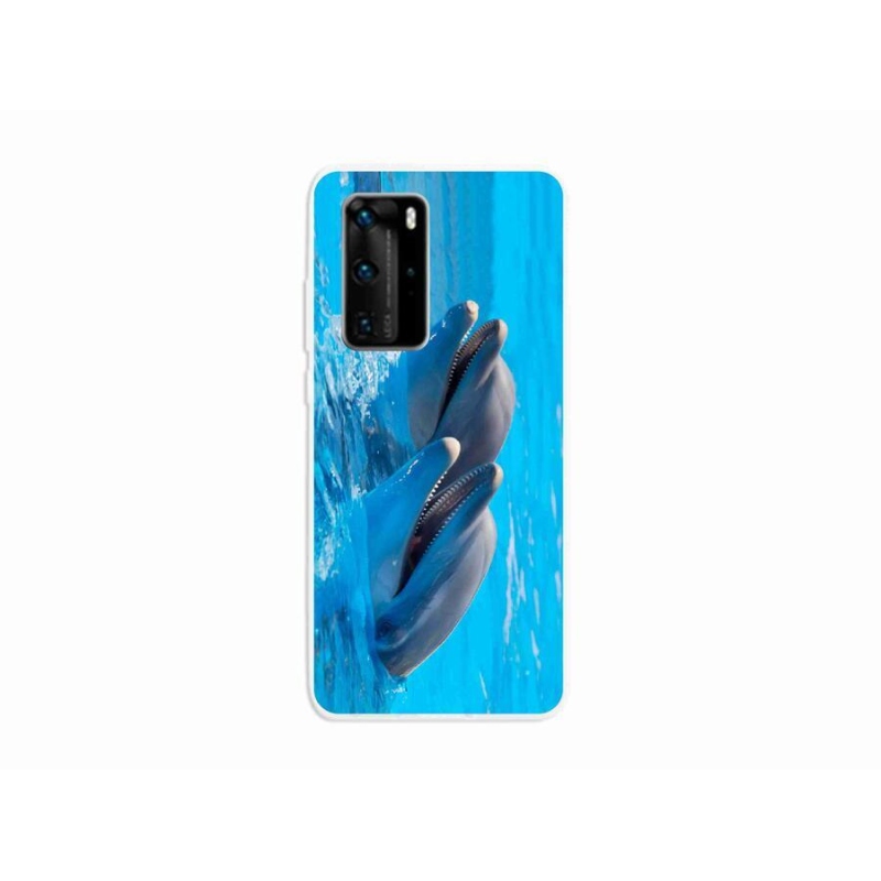 Gél borítás mmCase mobil Huawei P40 Pro - delfinek - mobiltelefonhoz