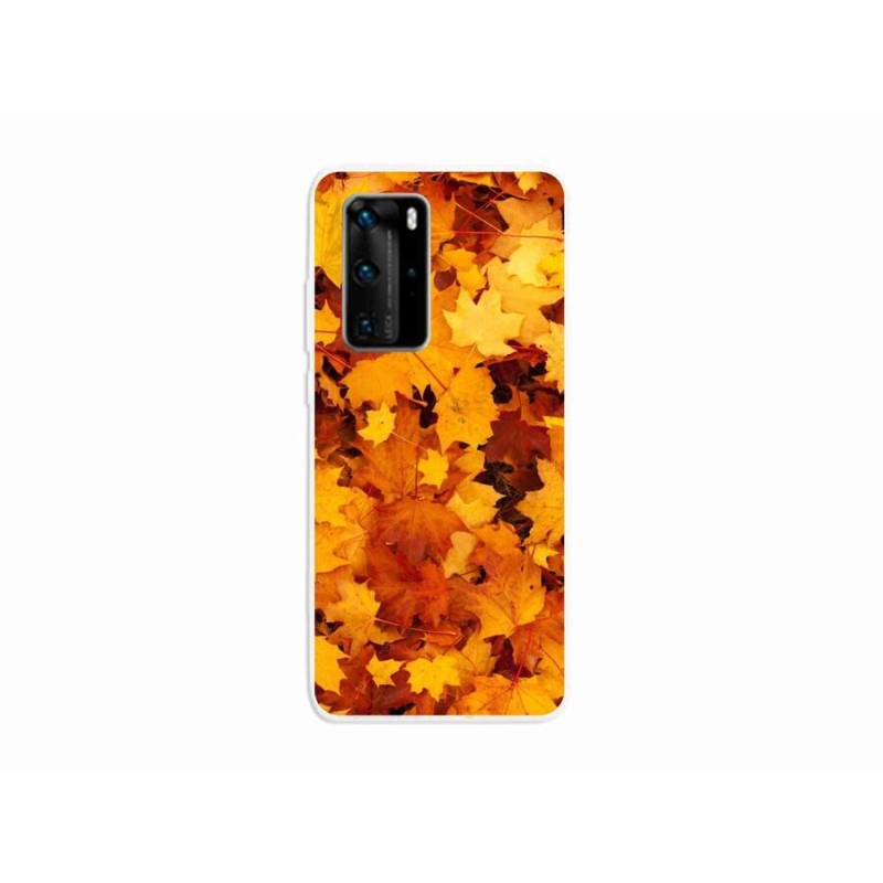 Gél borítás mmCase a Huawei P40 Pro számára - juharlevelek