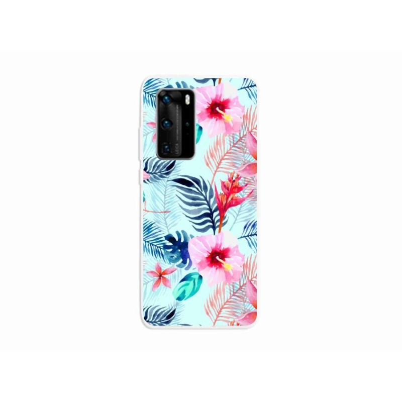Gél borító mmCase mobiltelefonhoz Huawei P40 Pro - virágok