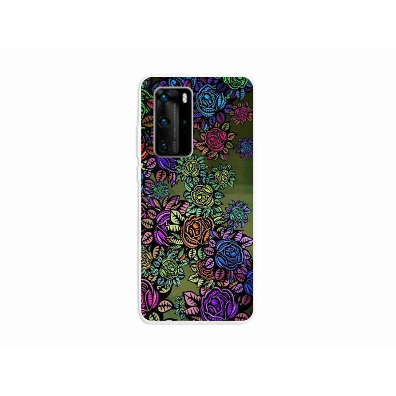 Gél borító mmCase a mobil Huawei P40 Pro - virágok 6