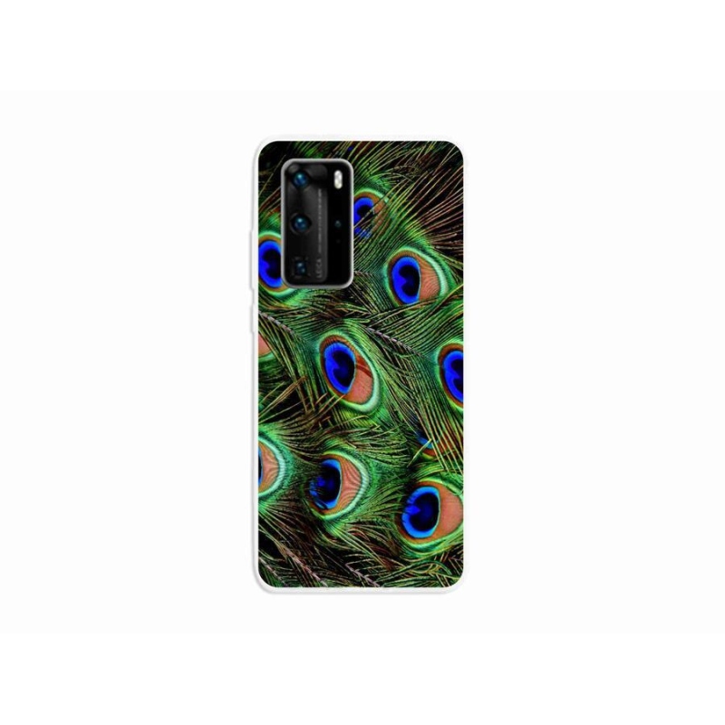 Zselés borítás mmCase a Huawei P40 Pro készülékhez - pávatoll