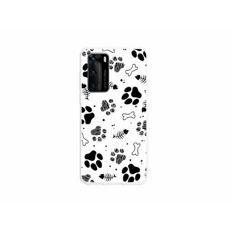 Gél borító mmCase mobil Huawei P40 - kutyamancsok 1