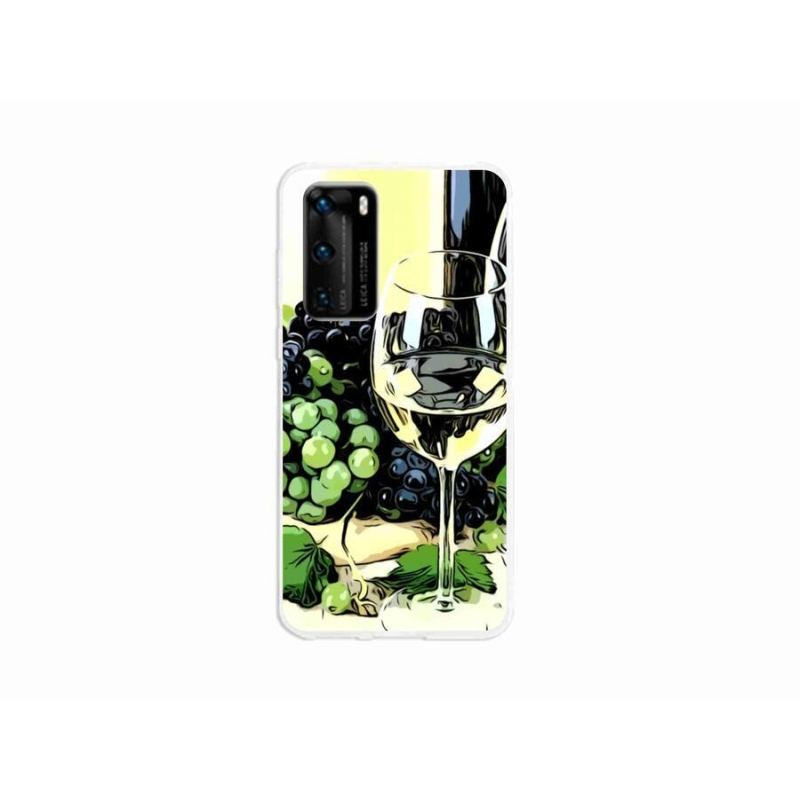 Gél borító mmCase mobil Huawei P40 - pohár bor
