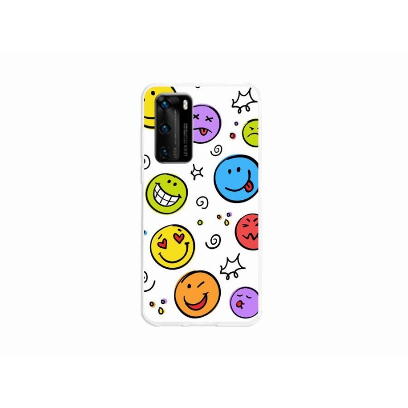 Gél borító mmCase a Huawei P40 készülékhez - smiley-k