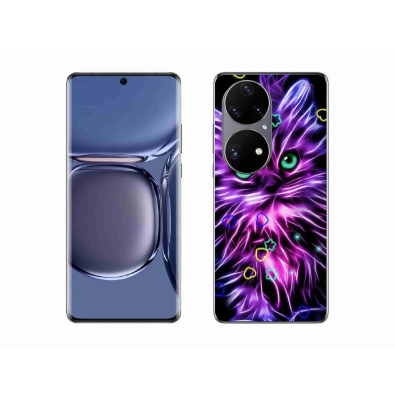 Gél borító mmCase mobil Huawei P50 Pro - absztrakt macska