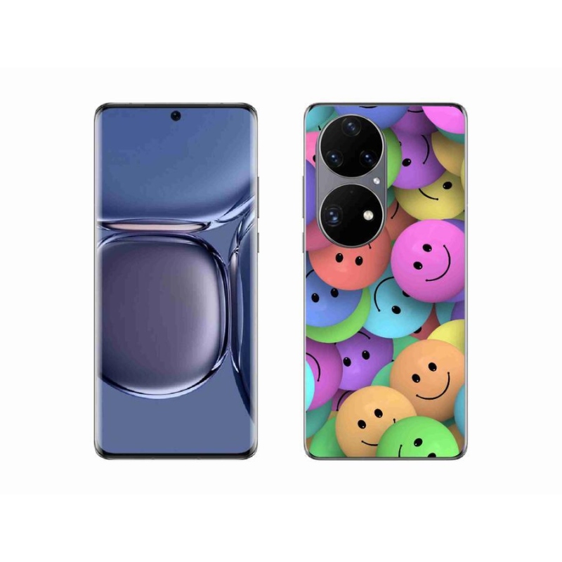 Gél borítás mmCase mobil Huawei P50 Pro - színes smileyk