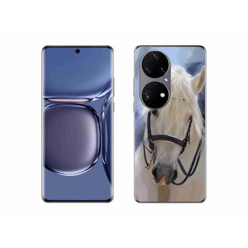 Gél borítás mmCase a Huawei P50 Pro készülékhez - fehér ló