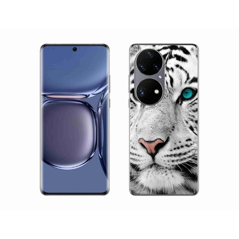 Gél borítás mmCase a Huawei P50 Pro készülékhez - fehér tigris