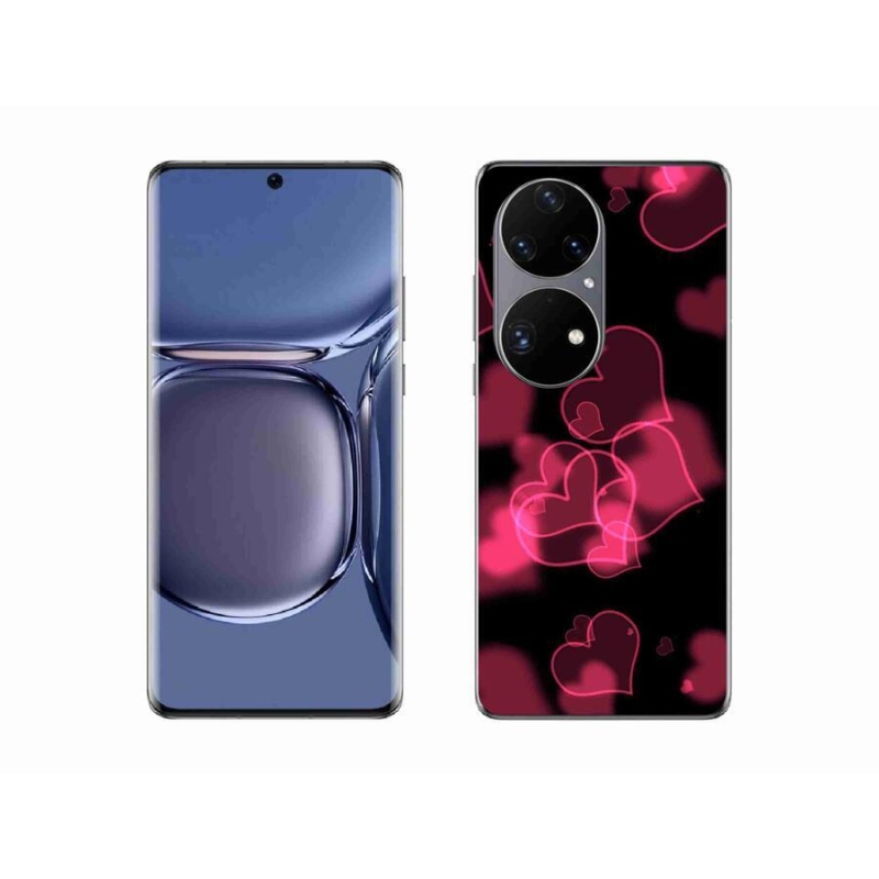 Gél borítás mmCase a Huawei P50 Pro készülékhez - piros szívek