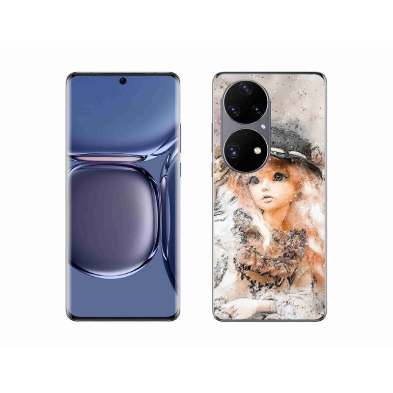 Gél borító mmCase a mobil Huawei P50 Pro - lány sapkával