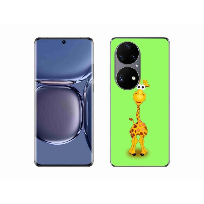 Gél borító mmCase a mobil Huawei P50 Pro - rajzfilm zsiráfhoz