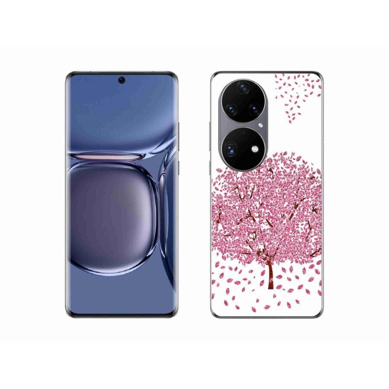 Gél borító mmCase a mobil Huawei P50 Pro - rajzfilm fa levelekkel