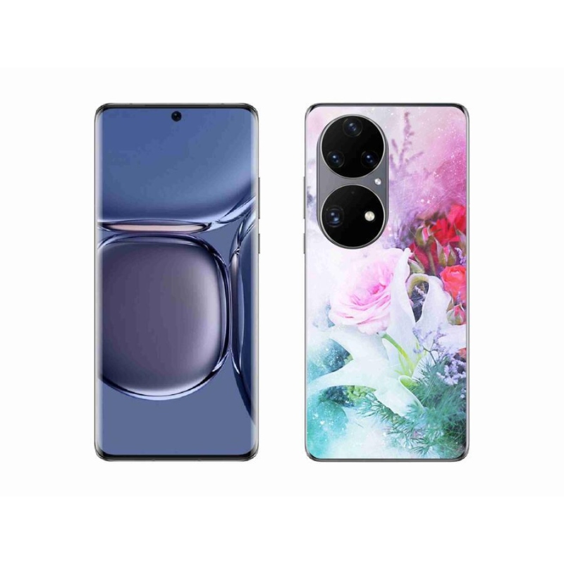 Gél borító mmCase a mobil Huawei P50 Pro - virágok 4