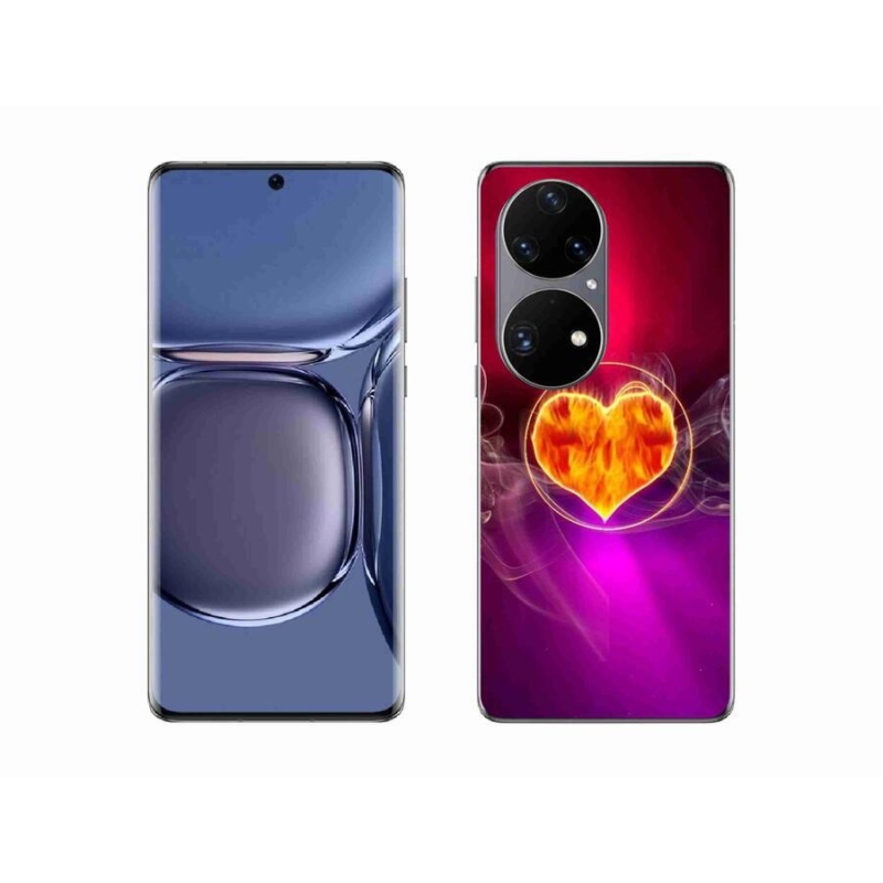 Gél borító mmCase a mobil Huawei P50 Pro - tüzes szívhez