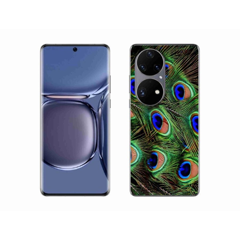 Zselés borítás mmCase a Huawei P50 Pro készülékhez - pávatoll