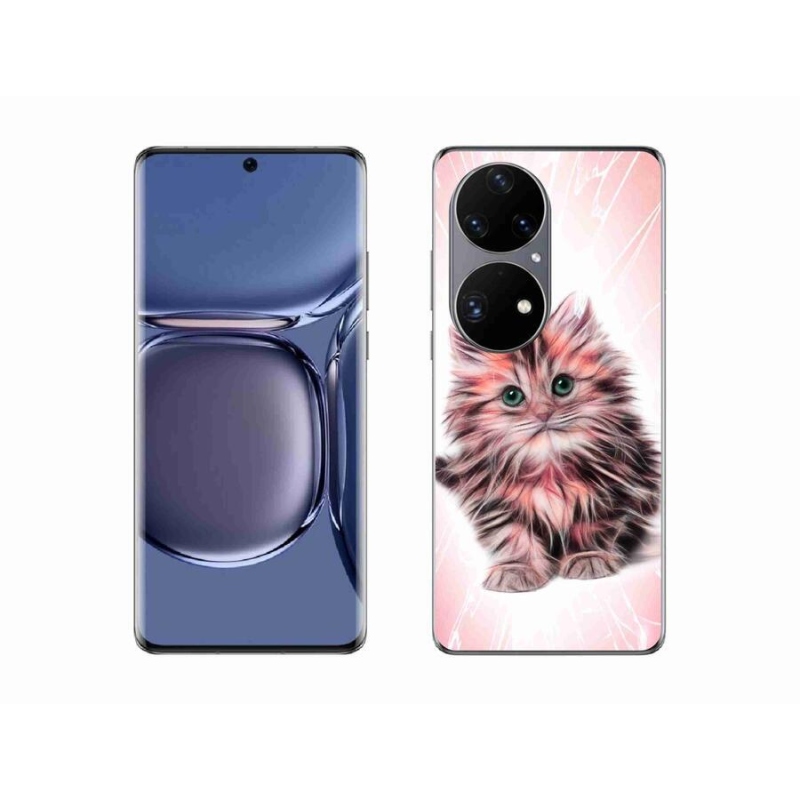 Gél borító mmCase a mobil Huawei P50 Pro készülékhez - aranyos cica