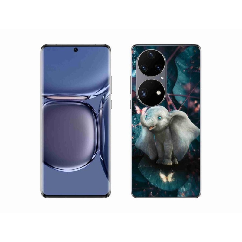 Gél borító mmCase a mobil Huawei P50 Pro készülékhez - aranyos elefánt