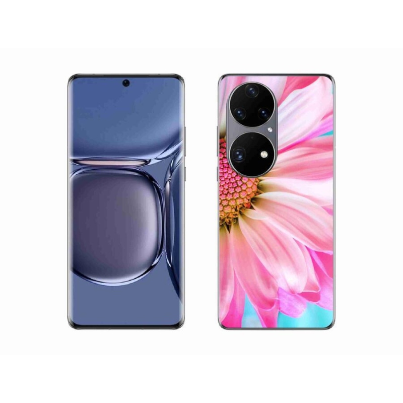 Gél borítás mmCase a Huawei P50 Pro készülékhez - rózsaszín virág