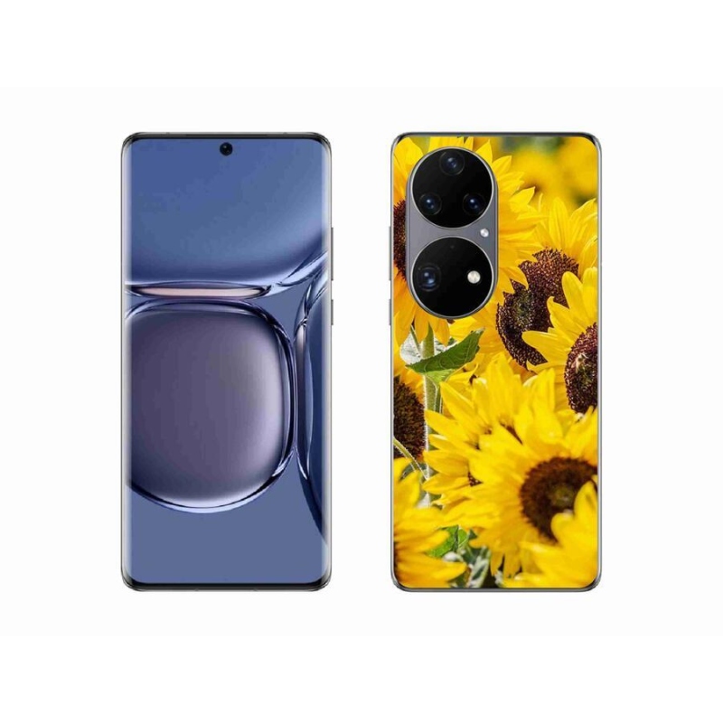 Zselés borítás mmCase a Huawei P50 Pro készülékhez - Napraforgó