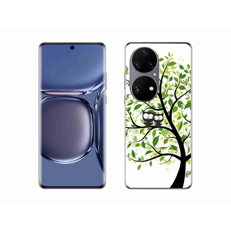 Gél borító mmCase a Huawei P50 Pro számára - baglyok a fán