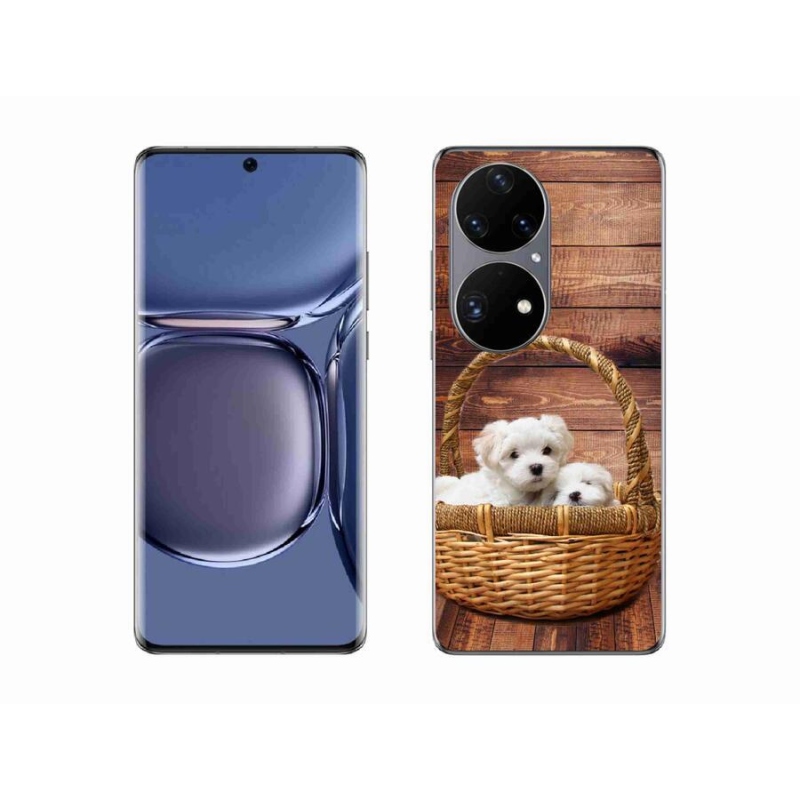 Gél borítás mmCase mobil Huawei P50 Pro - kölyökkutyákhoz