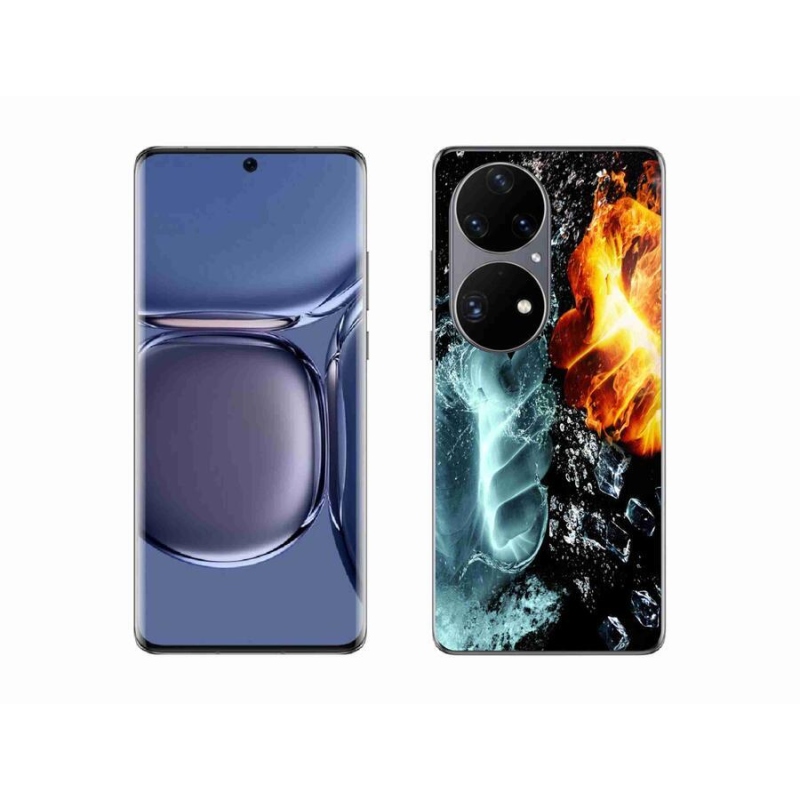 Zselés borítás mmCase a Huawei P50 Pro számára - víz és tűz