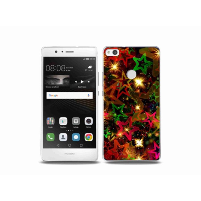 Gél borítás mmCase mobil Huawei P9 Lite (2017) - színes csillagok