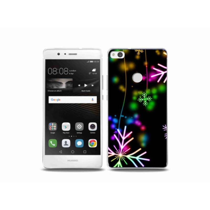 Gél borítás mmCase mobiltelefonhoz Huawei P9 Lite (2017) - színes pelyhek