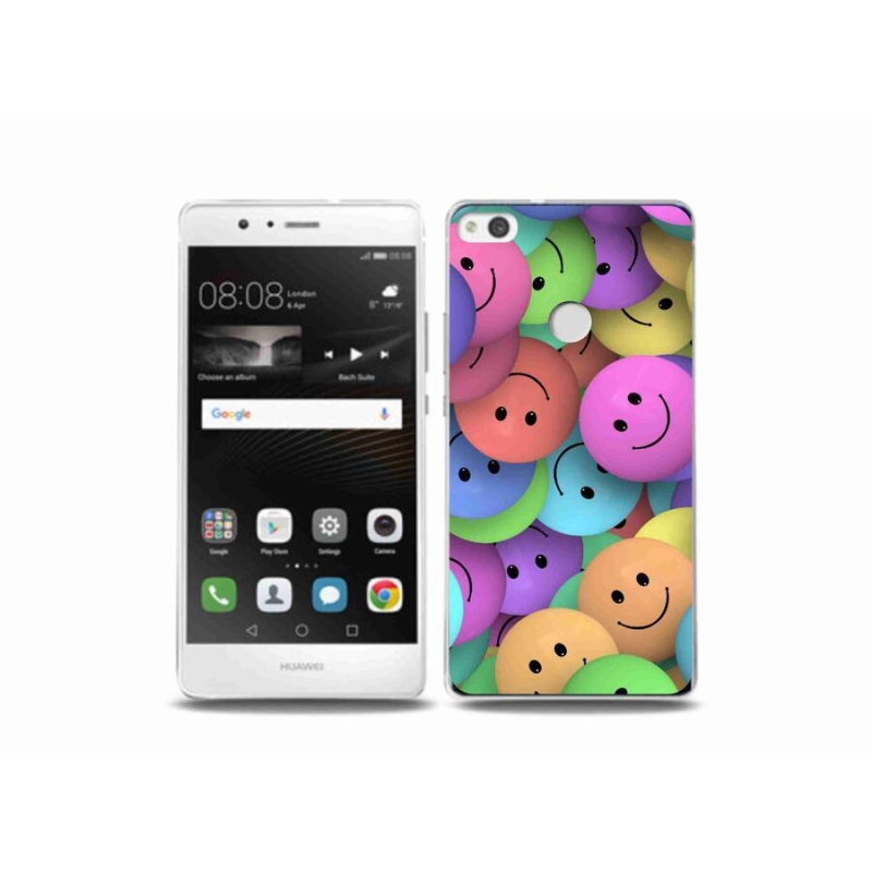 Gél borító mmCase a Huawei P9 Lite (2017) - színes smiley-khoz