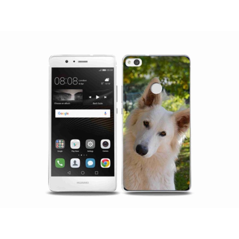 Gél borítás mmCase a Huawei P9 Lite (2017) - fehér svájci juhász 1