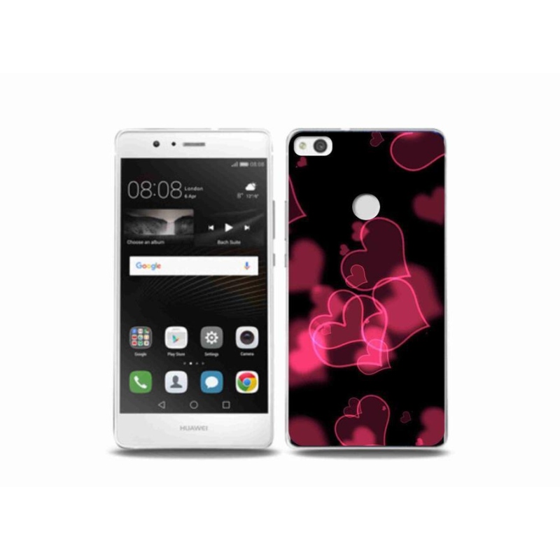 Gél borítás mmCase a Huawei P9 Lite (2017) készülékhez - piros szívek