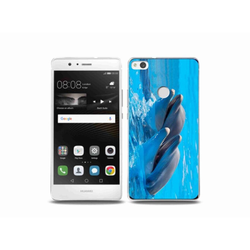 Gél borító mmCase a Huawei P9 Lite (2017) - delfinek számára