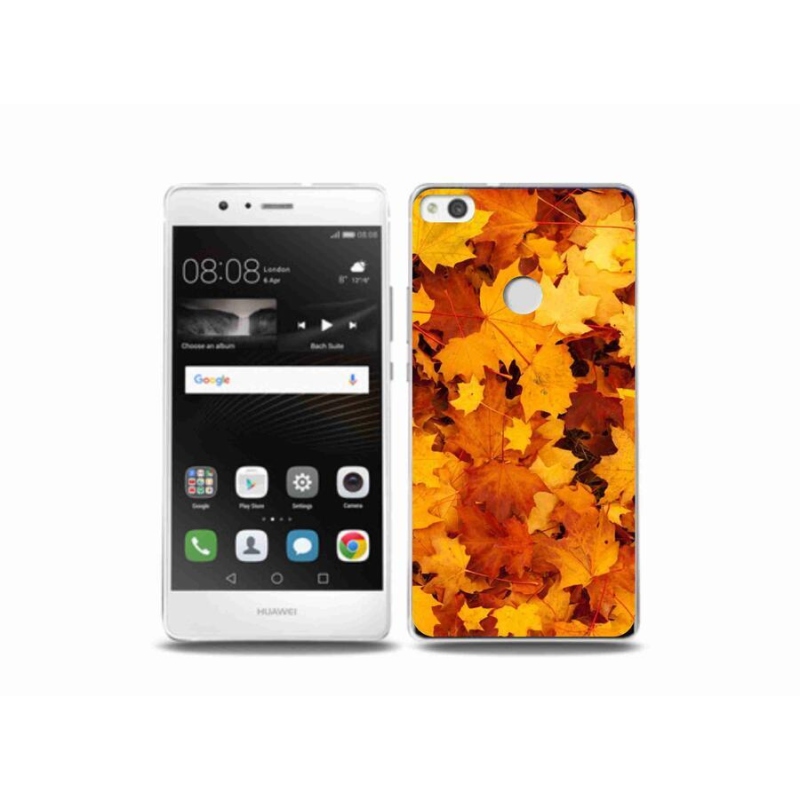 Gél borítás mmCase a Huawei P9 Lite (2017) - juharlevelek számára