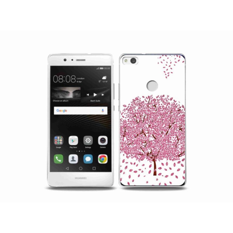 Gél borító mmCase a mobil Huawei P9 Lite (2017) - rajzfilmfa levelekkel