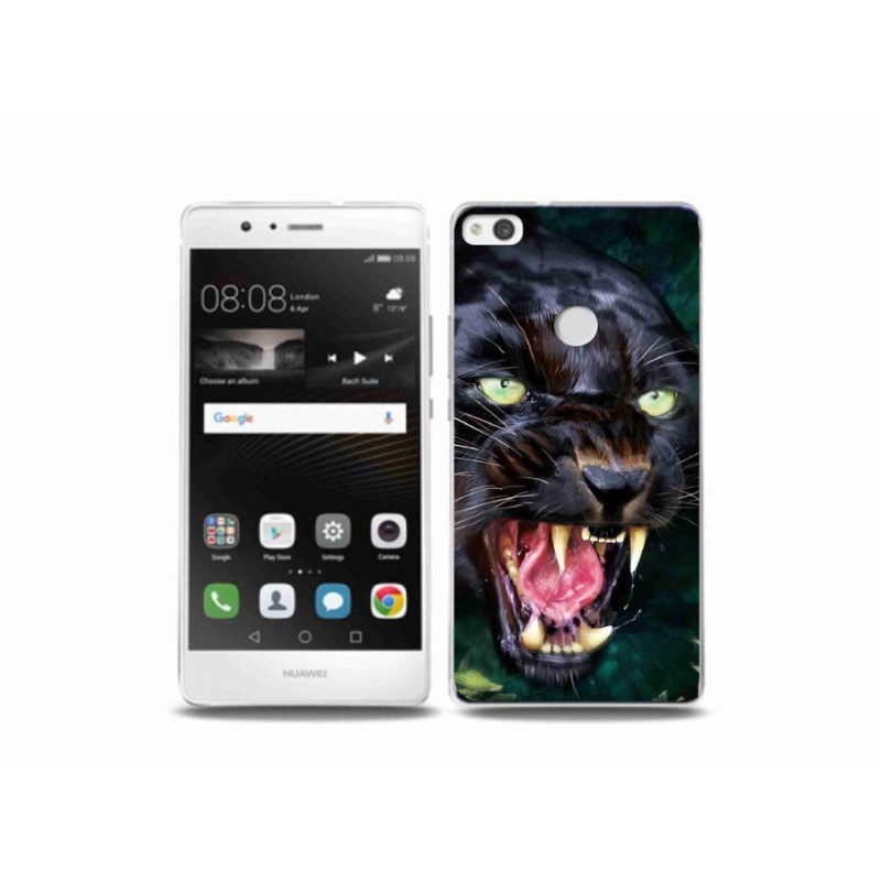 Gél borítás mmCase a Huawei P9 Lite (2017) - dühös fekete párduchoz