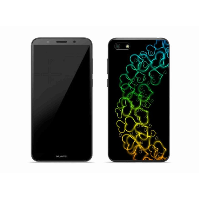 Gél borító mmCase mobiltelefonhoz Huawei Y5 (2018) - színes szívek