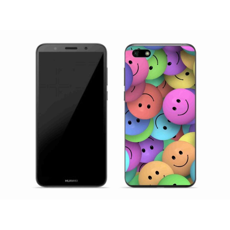 Gél borító mmCase mobiltelefonhoz Huawei Y5 (2018) - színes smiley-k