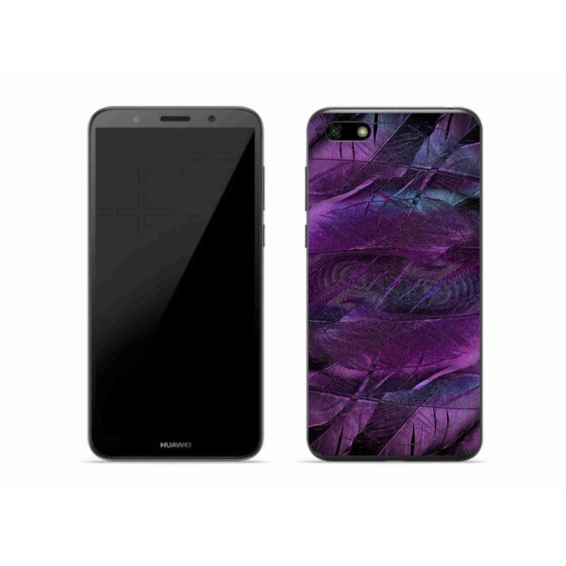 Gél borítás mmCase a Huawei Y5 (2018) - lila tollakhoz