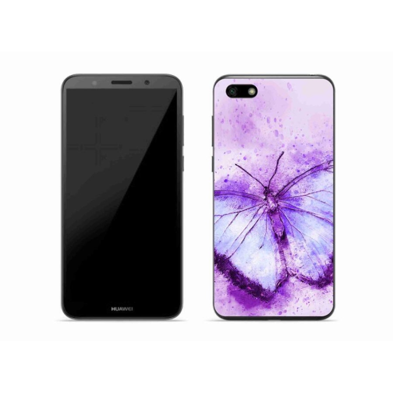 Gél borítás mmCase a Huawei Y5 (2018) - lila pillangóhoz