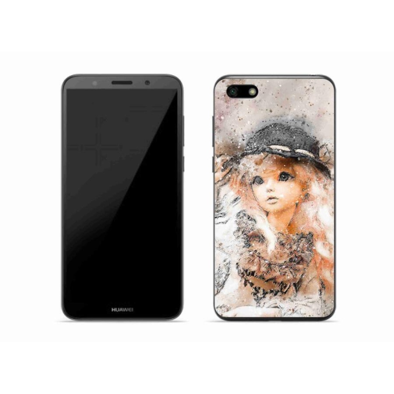 Gél borító mmCase a mobil Huawei Y5 (2018) - lány kalapban