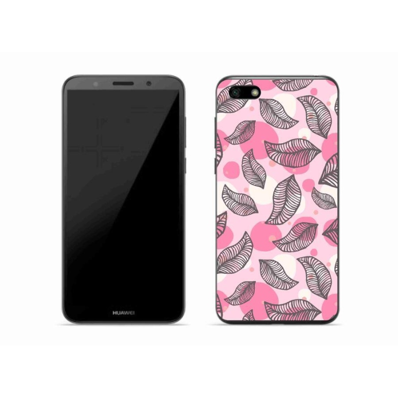 Gél borító mmCase a Huawei Y5 (2018) - rajzfilmes hulló levelek számára