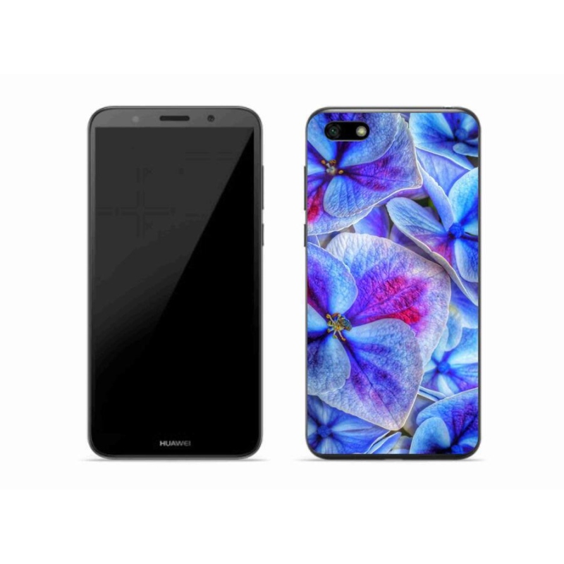 Gél borító mmCase mobiltelefonhoz Huawei Y5 (2018) - kék virágok 1