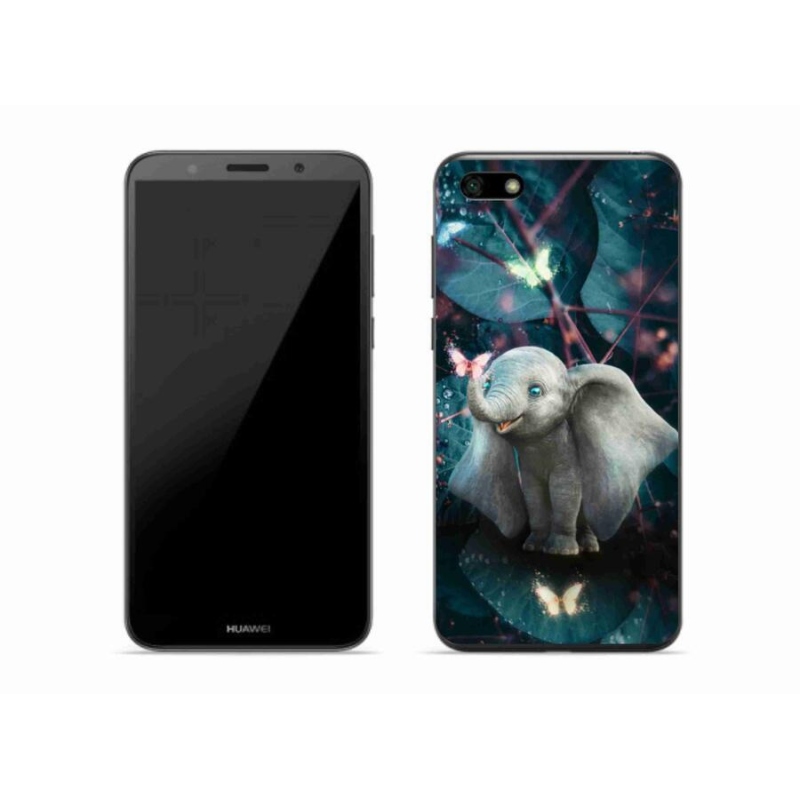 Gél borító mmCase a mobil Huawei Y5 (2018) - aranyos elefánthoz