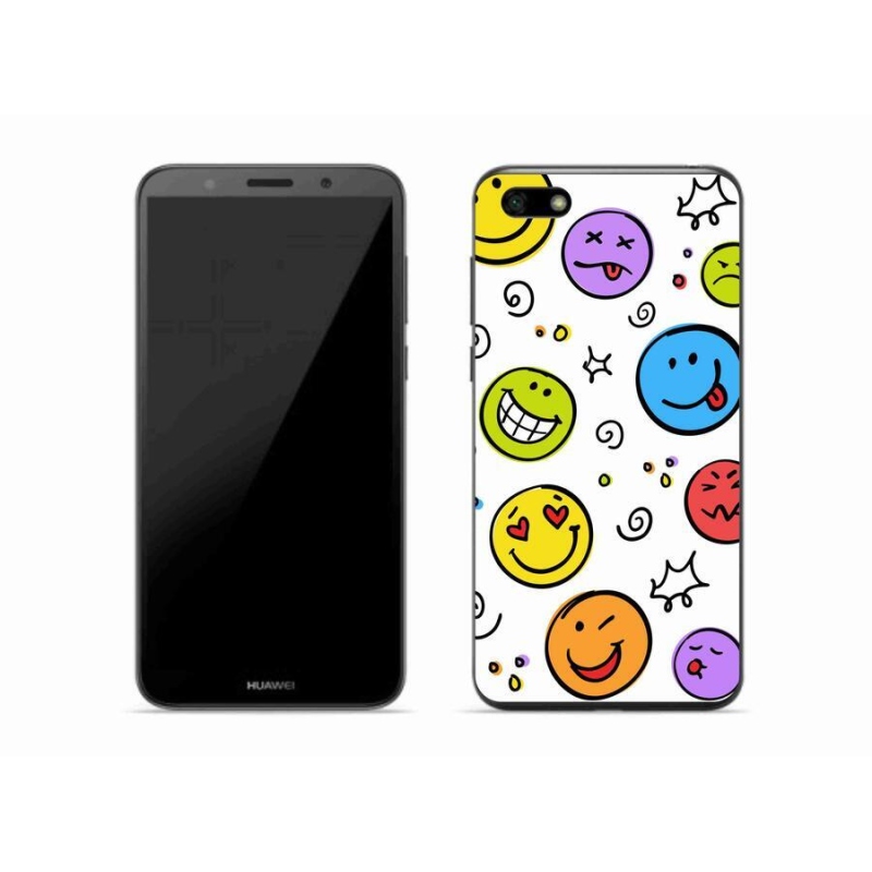 Gél borító mmCase a Huawei Y5 (2018) számára - smiley-k