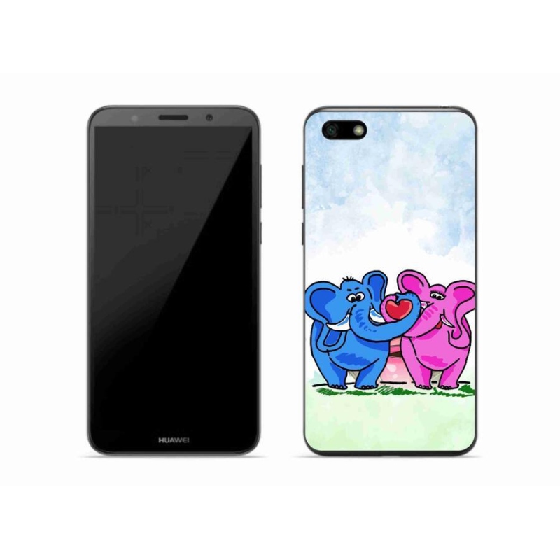 Gél borító mmCase mobil Huawei Y5 (2018) - szerelmes elefántok