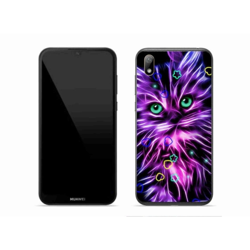 Gél borító mmCase a Huawei Y5 (2019) - absztrakt macska számára
