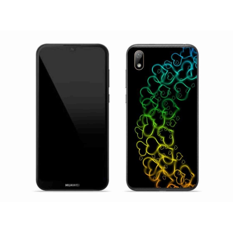 Gél borítás mmCase a mobil Huawei Y5 (2019) - színes szívek