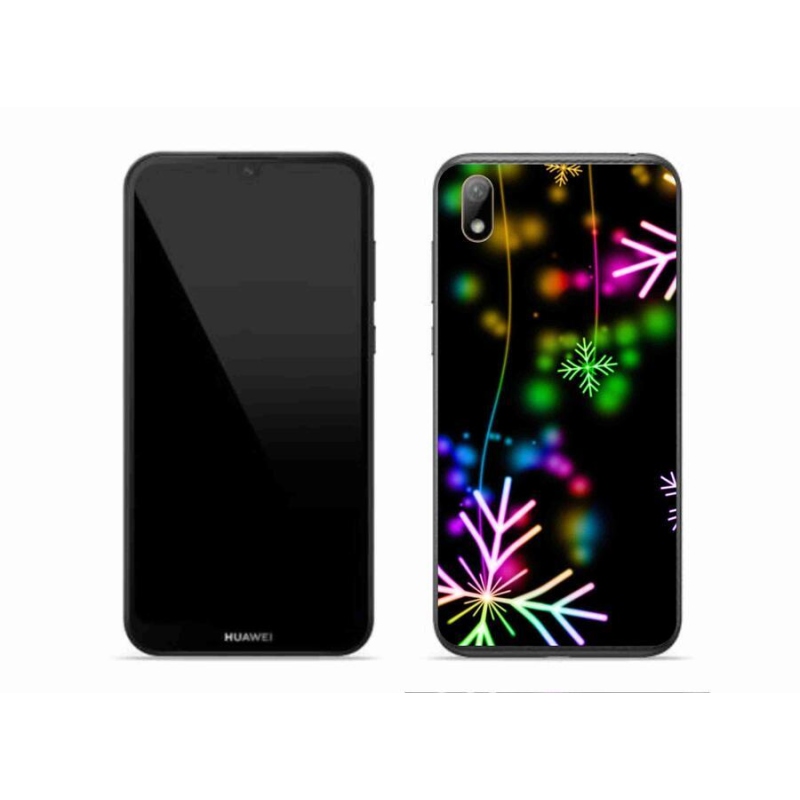 Gél borítás mmCase a mobil Huawei Y5 (2019) - színes pelyhekhez