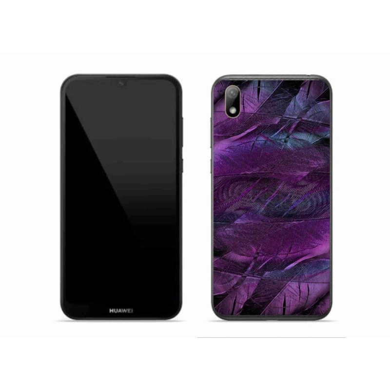 Gél borító mmCase a Huawei Y5 (2019) - lila tollakhoz