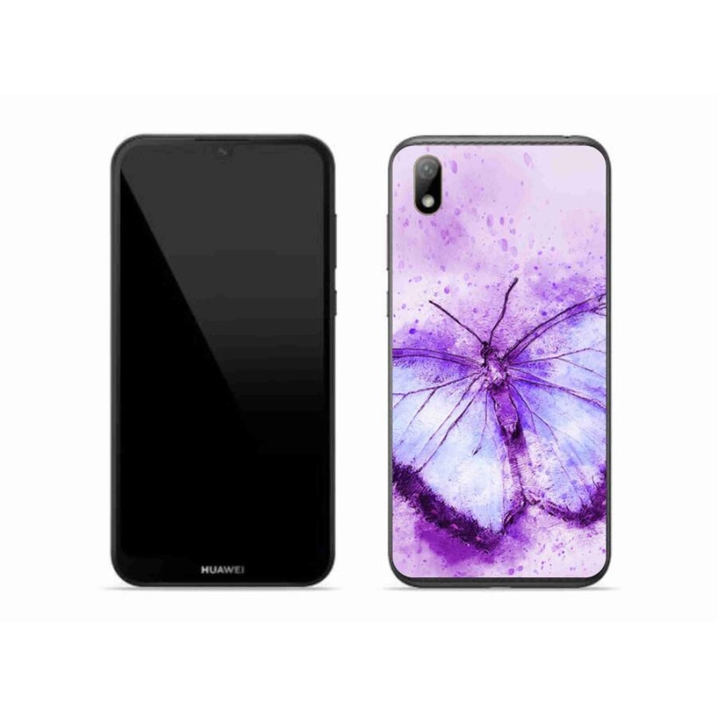 Gél borító mmCase a Huawei Y5 (2019) - lila pillangóhoz